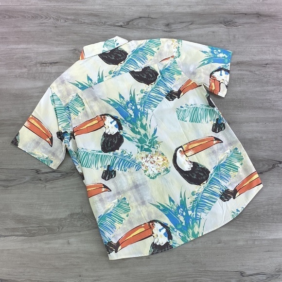 HURLEY- BODEGA PINEAPPLE WOVEN MENS COLLARED SHORT SLEEVE SHIRT - Picture 11 of 11